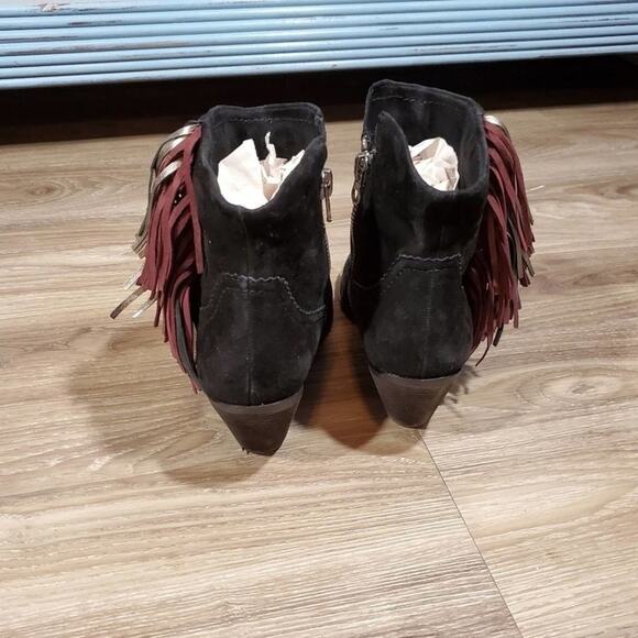 SAM Edelman multi colored‎ fringe ankle boots - Picture 3 of 9